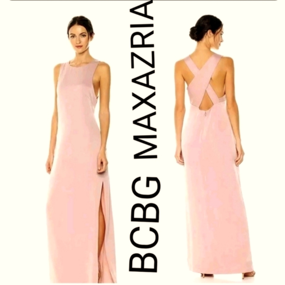 NWT BCBG MAX AZRIA MARGITA CRISSCROSS-BACK GOWN VPX66N20...$298.00